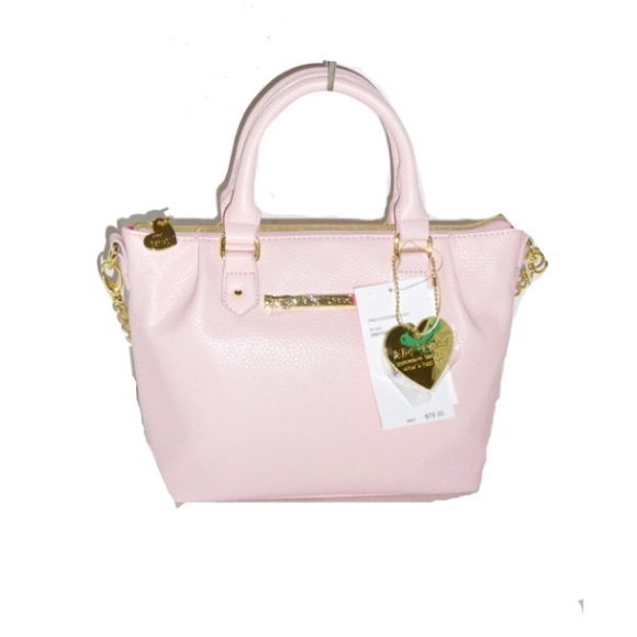 Betsey Johnson Handbags - Betsey Johnson Pink Satchel Crossbody purse.